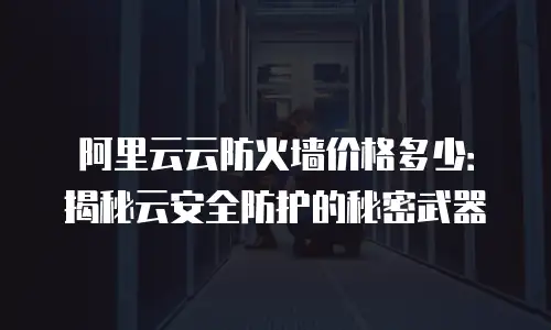 阿里云云防火墙价格多少：揭秘云安全防护的秘密武器