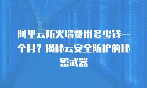 阿里云防火墙费用多少钱一个月？揭秘云安全防护的秘密武器