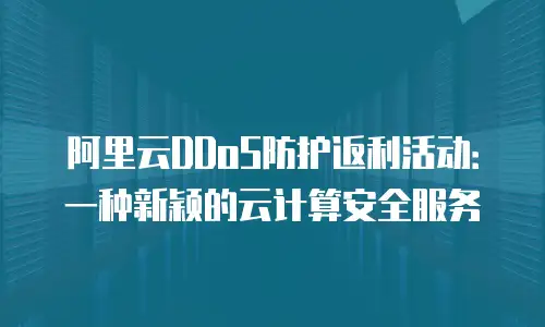 阿里云DDoS防护返利活动：一种新颖的云计算安全服务