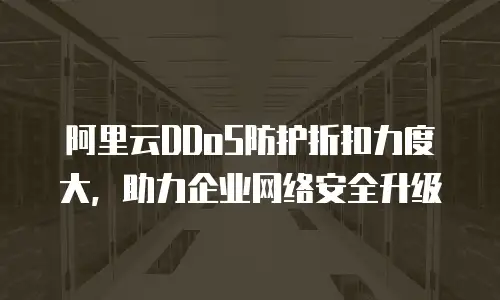 阿里云DDoS防护折扣力度大，助力企业网络安全升级