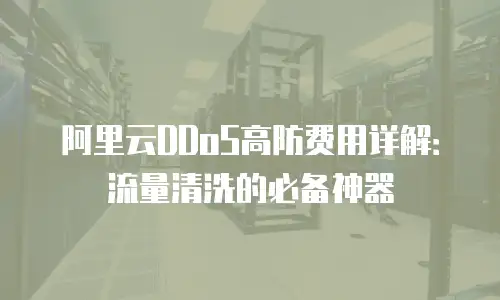 阿里云DDoS高防费用详解：流量清洗的必备神器