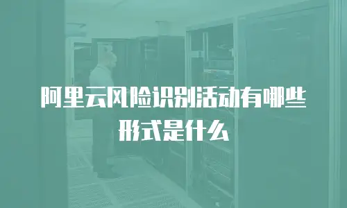 阿里云风险识别活动有哪些形式是什么