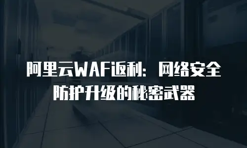 阿里云WAF返利：网络安全防护升级的秘密武器