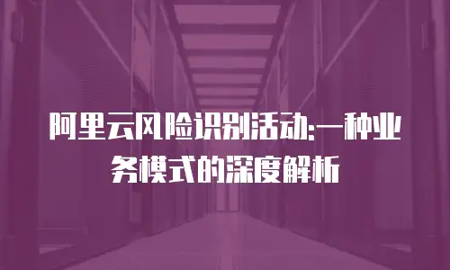 阿里云风险识别活动:一种业务模式的深度解析