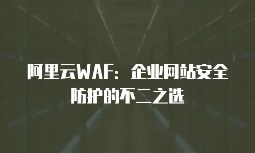 阿里云WAF：企业网站安全防护的不二之选