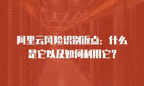 阿里云风险识别返点：什么是它以及如何利用它？
