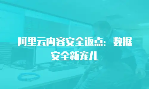 阿里云内容安全返点：数据安全新宠儿