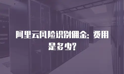 阿里云风险识别佣金: 费用是多少?