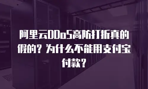 阿里云DDoS高防打折真的假的？为什么不能用支付宝付款？
