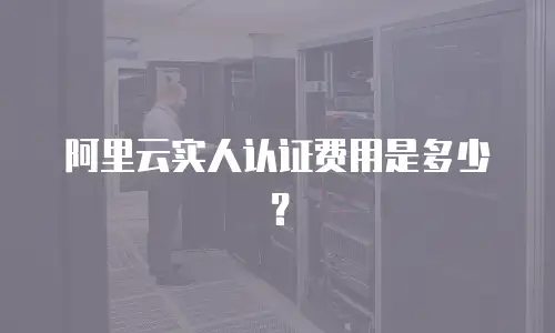 阿里云实人认证费用是多少？