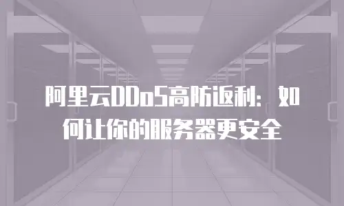 阿里云DDoS高防返利：如何让你的服务器更安全