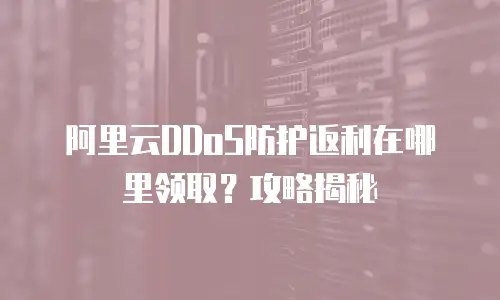 阿里云DDoS防护返利在哪里领取？攻略揭秘
