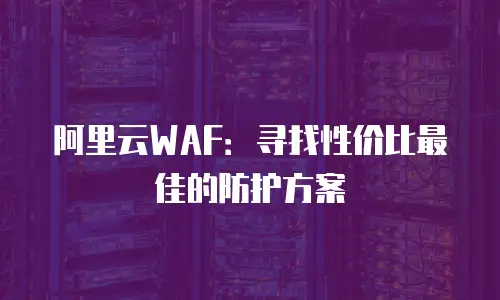 阿里云WAF：寻找性价比最佳的防护方案
