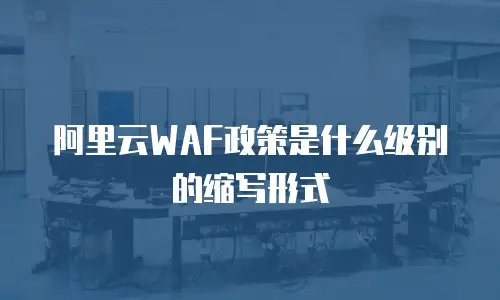 阿里云waf政策是什么级别的缩写形式,阿里云waf政策是什么级别的缩写形式是什么