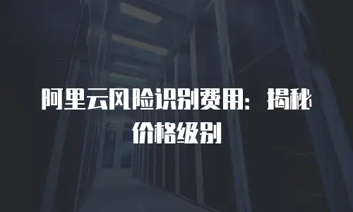 阿里云风险识别费用：揭秘价格级别