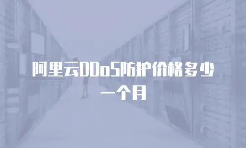 阿里云DDoS防护价格多少一个月