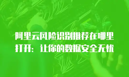 阿里云风险识别推荐在哪里打开：让你的数据安全无忧