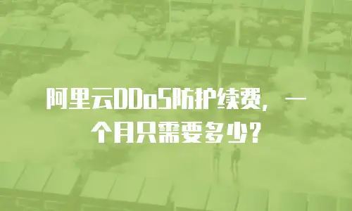 阿里云DDoS防护续费，一个月只需要多少？