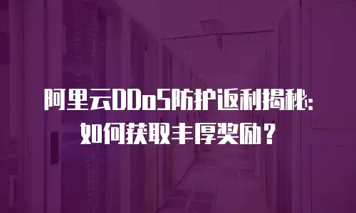 阿里云DDoS防护返利揭秘：如何获取丰厚奖励？