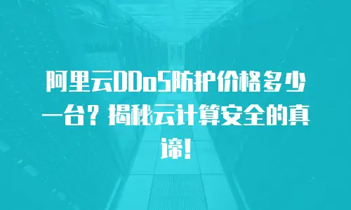 阿里云DDoS防护价格多少一台？揭秘云计算安全的真谛！