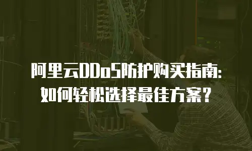 阿里云DDoS防护购买指南：如何轻松选择最佳方案？