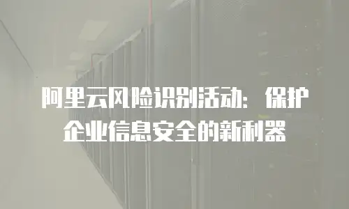 阿里云风险识别活动：保护企业信息安全的新利器