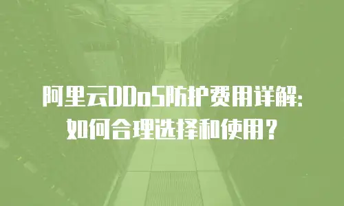 阿里云DDoS防护费用详解：如何合理选择和使用？