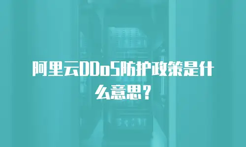 阿里云DDoS防护政策是什么意思？