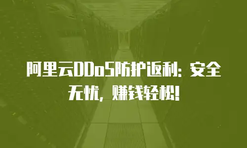 阿里云DDoS防护返利: 安全无忧, 赚钱轻松!