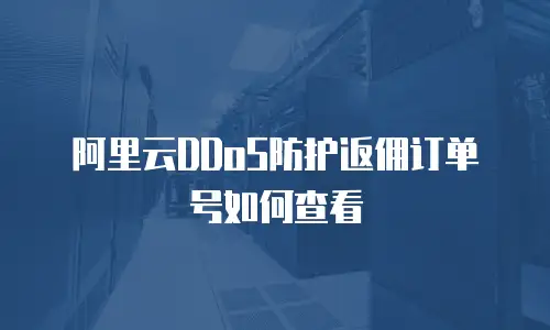 阿里云DDoS防护返佣订单号如何查看