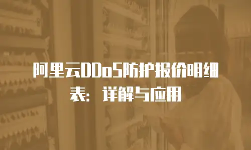 阿里云DDoS防护报价明细表：详解与应用