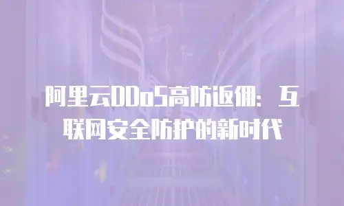 阿里云DDoS高防返佣：互联网安全防护的新时代