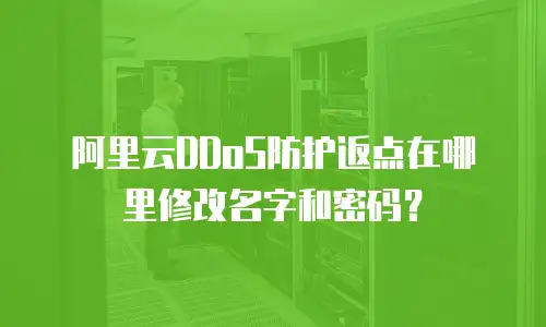 阿里云DDoS防护返点在哪里修改名字和密码？