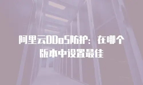 阿里云DDoS防护：在哪个版本中设置最佳