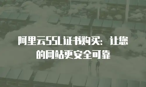 阿里云SSL证书购买：让您的网站更安全可靠