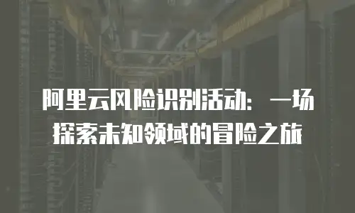 阿里云风险识别活动：一场探索未知领域的冒险之旅
