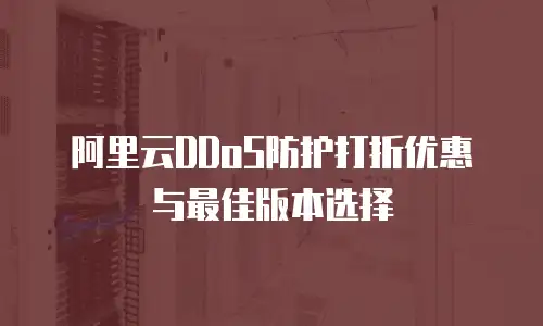 阿里云DDoS防护打折优惠与最佳版本选择