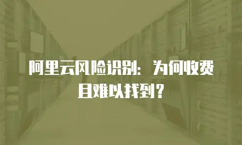 阿里云风险识别：为何收费且难以找到？