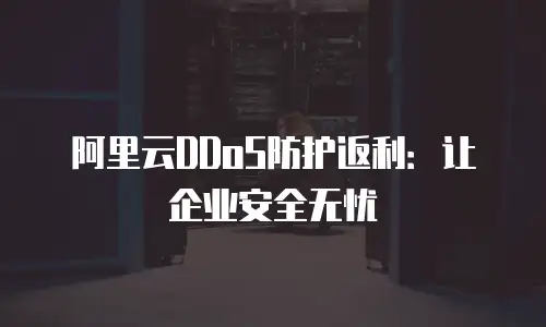 阿里云DDoS防护返利：让企业安全无忧