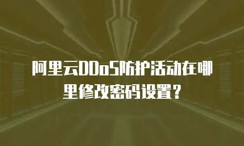 阿里云DDoS防护活动在哪里修改密码设置？