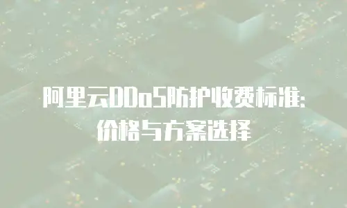 阿里云DDoS防护收费标准：价格与方案选择