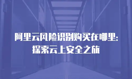 阿里云风险识别购买在哪里：探索云上安全之旅