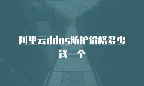 阿里云ddos防护价格多少钱一个