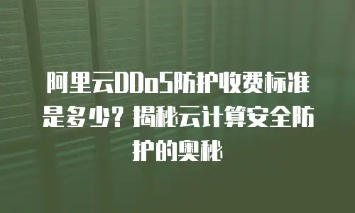 阿里云DDoS防护收费标准是多少？揭秘云计算安全防护的奥秘