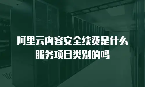 阿里云内容安全续费是什么服务项目类别的吗