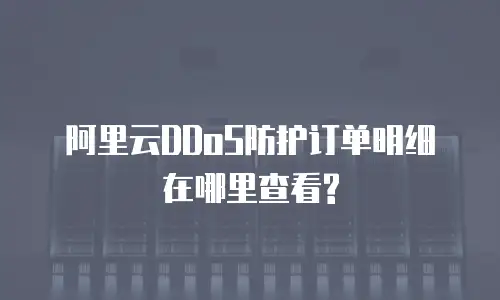 阿里云DDoS防护订单明细在哪里查看?