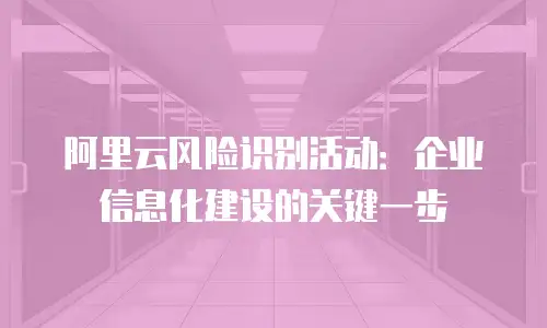 阿里云风险识别活动：企业信息化建设的关键一步