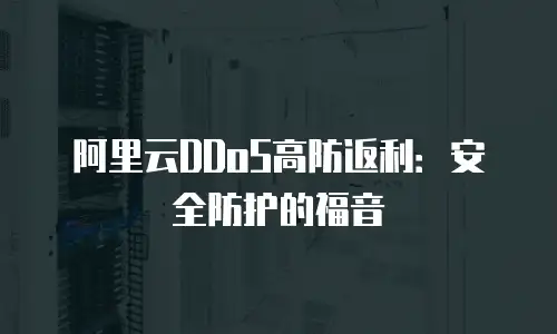 阿里云DDoS高防返利：安全防护的福音