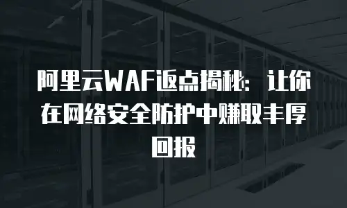 阿里云WAF返点揭秘：让你在网络安全防护中赚取丰厚回报
