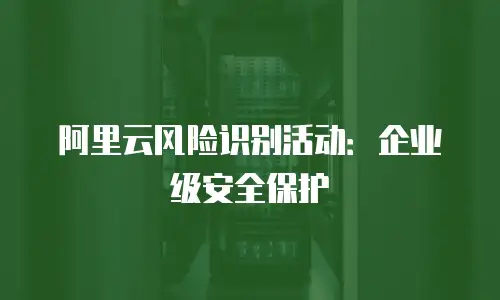 阿里云风险识别活动：企业级安全保护